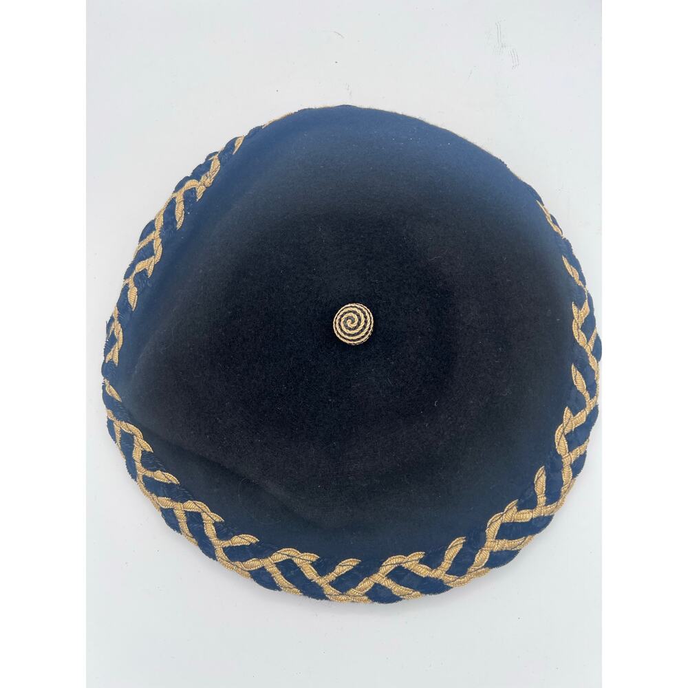 Cache Black Felt Hat with Gold Trim